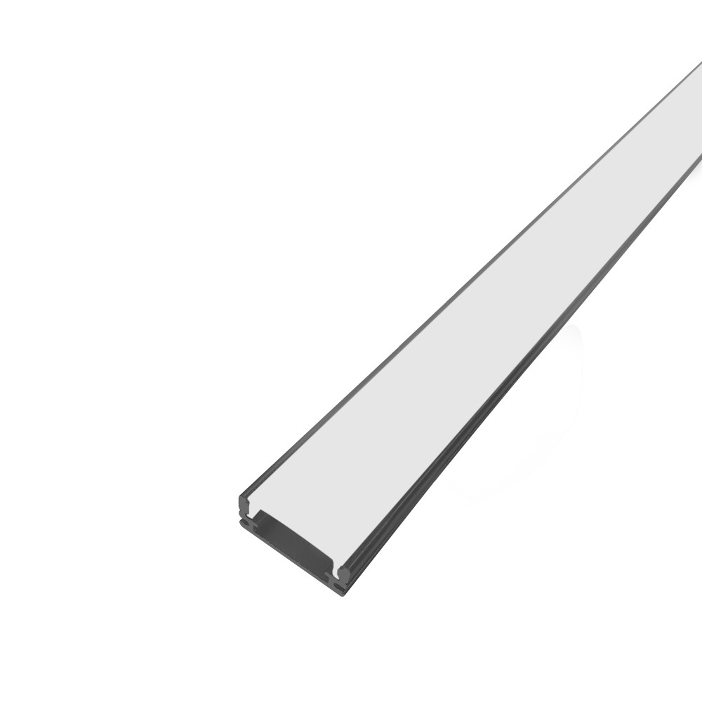 Perfil AL 1707 Sobrepor Preto 3 M