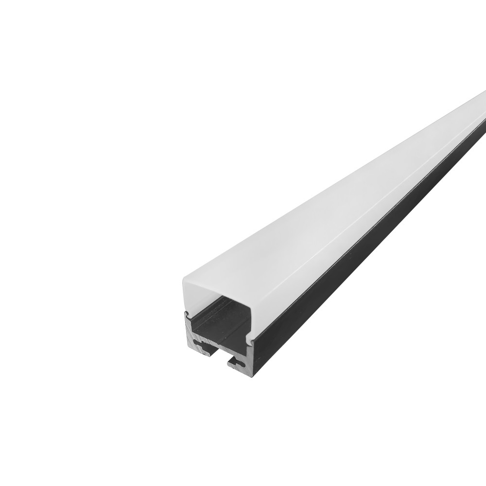 Perfil AL 1920T Sobrepor Trilho Preto 2 M