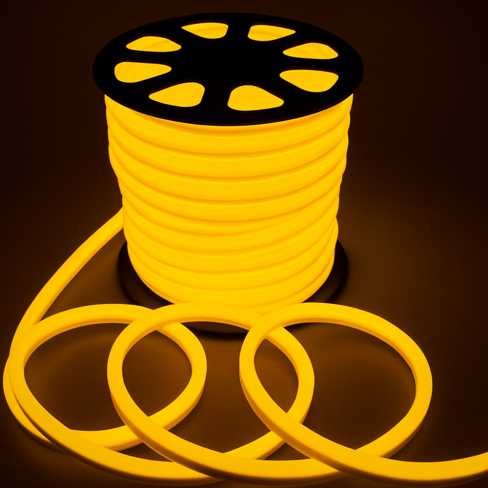 Fita Led Neon Yellow 24v IP65 2w  Rolo 50mt (Ow)