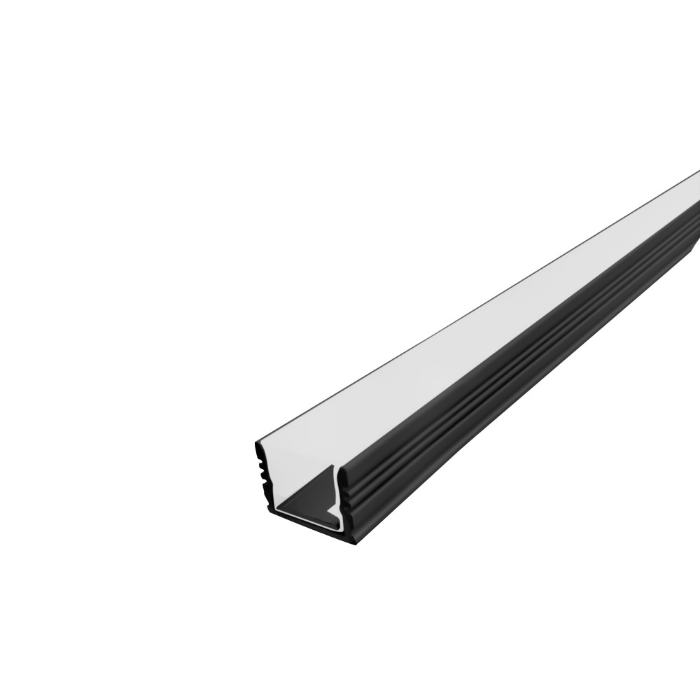Perfil AL 1713 Sobrepor Preto 2 m