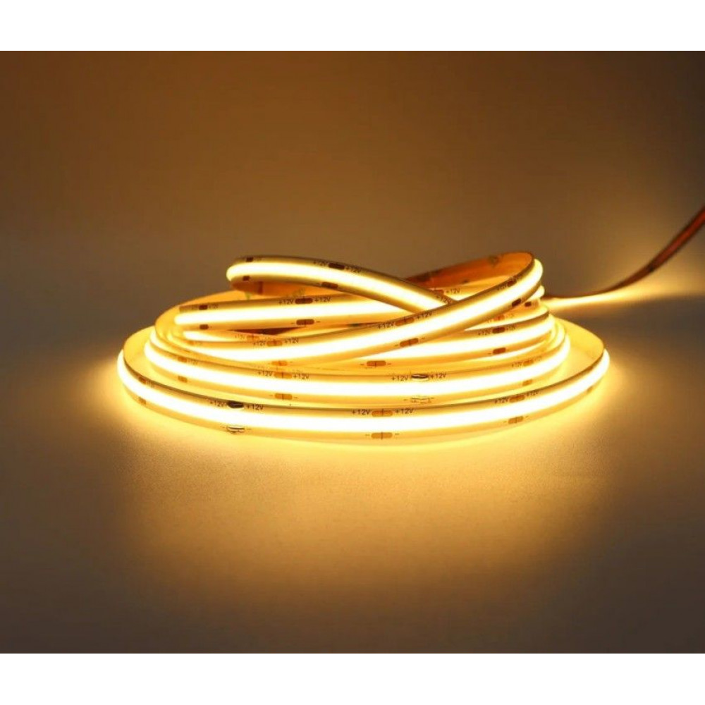 Fita COB 320 Leds 24v IP20 10w 1000Lu 5mm 3000K (Ow)