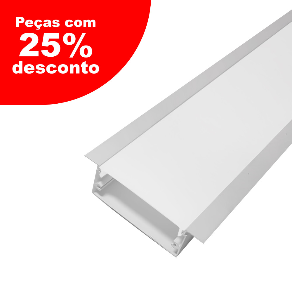 Perfil AL 6420 Embutir Branco 6 M