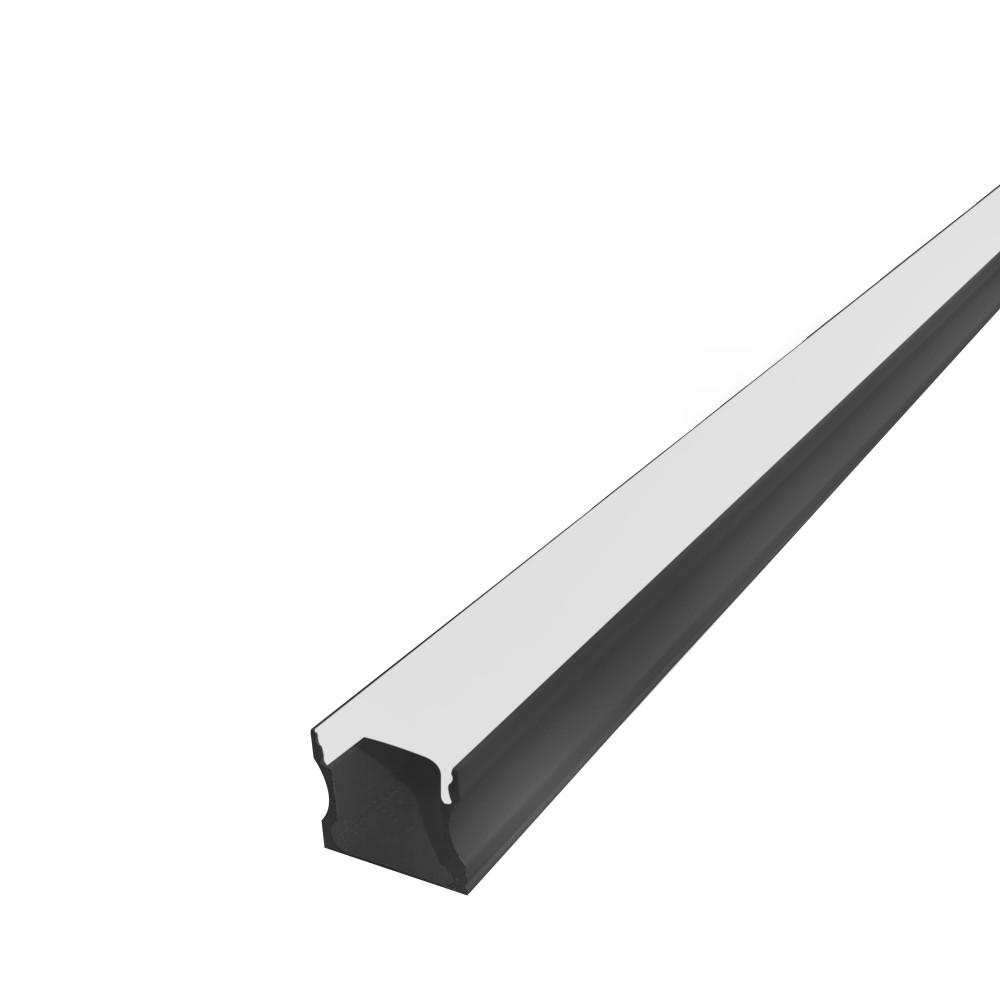 Perfil AL 1714 Sobrepor Preto 1 M