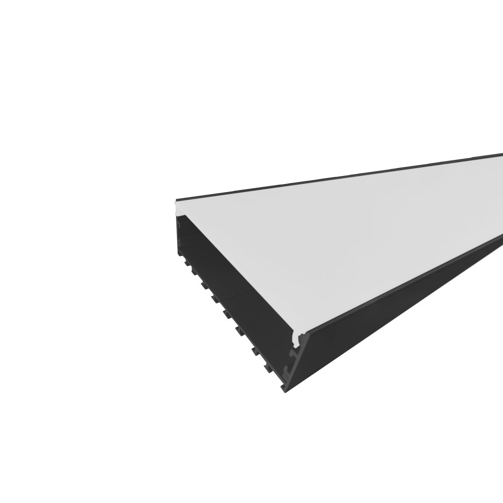 Perfil AL 10035 Sobrepor Preto 6 M