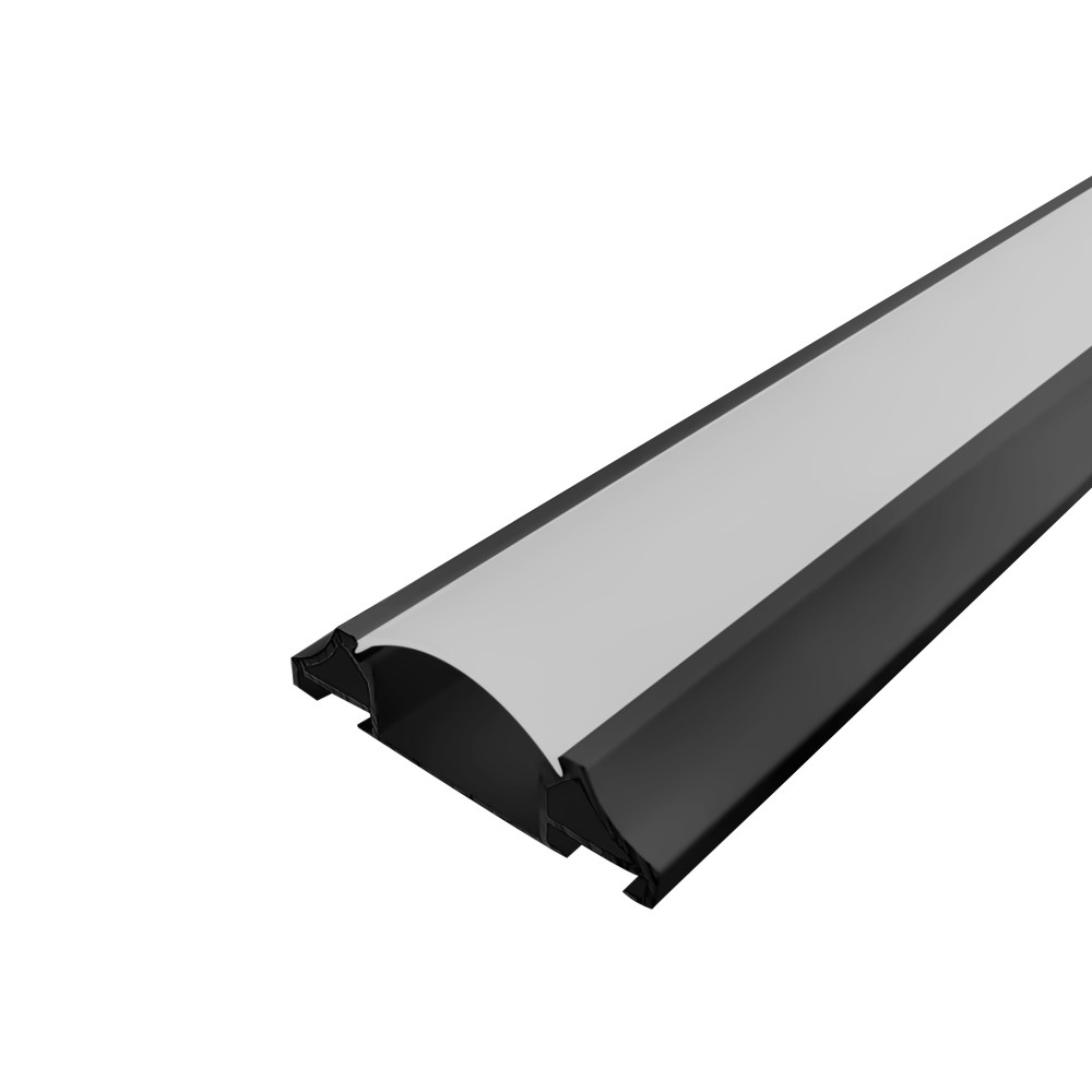 Perfil AL 3810 Sobrepor Preto 3 m