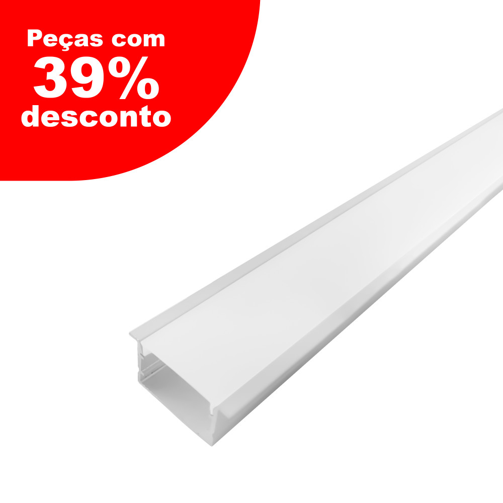 Perfil AL 3315 Embutir Branco 3 M