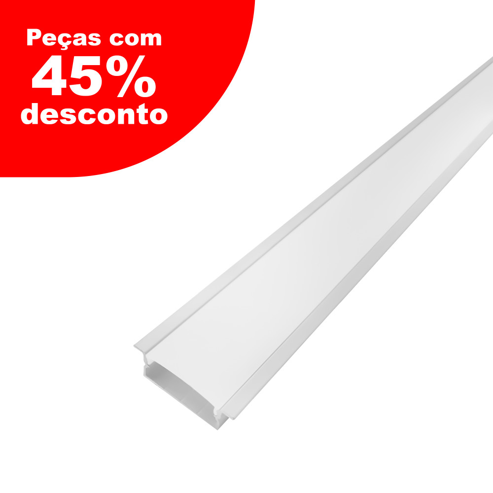 Perfil AL 3010 Embutir Branco 6 M