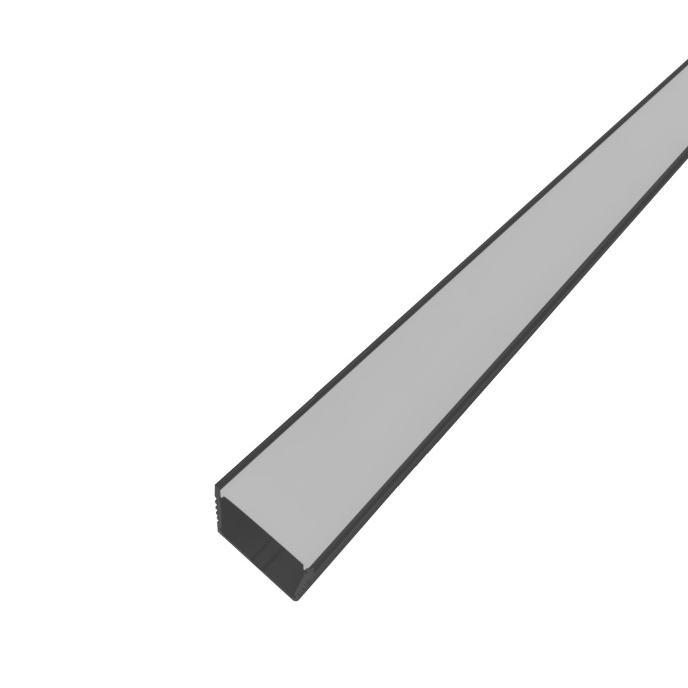 Perfil AL 3535 Sobrepor Preto 3 M