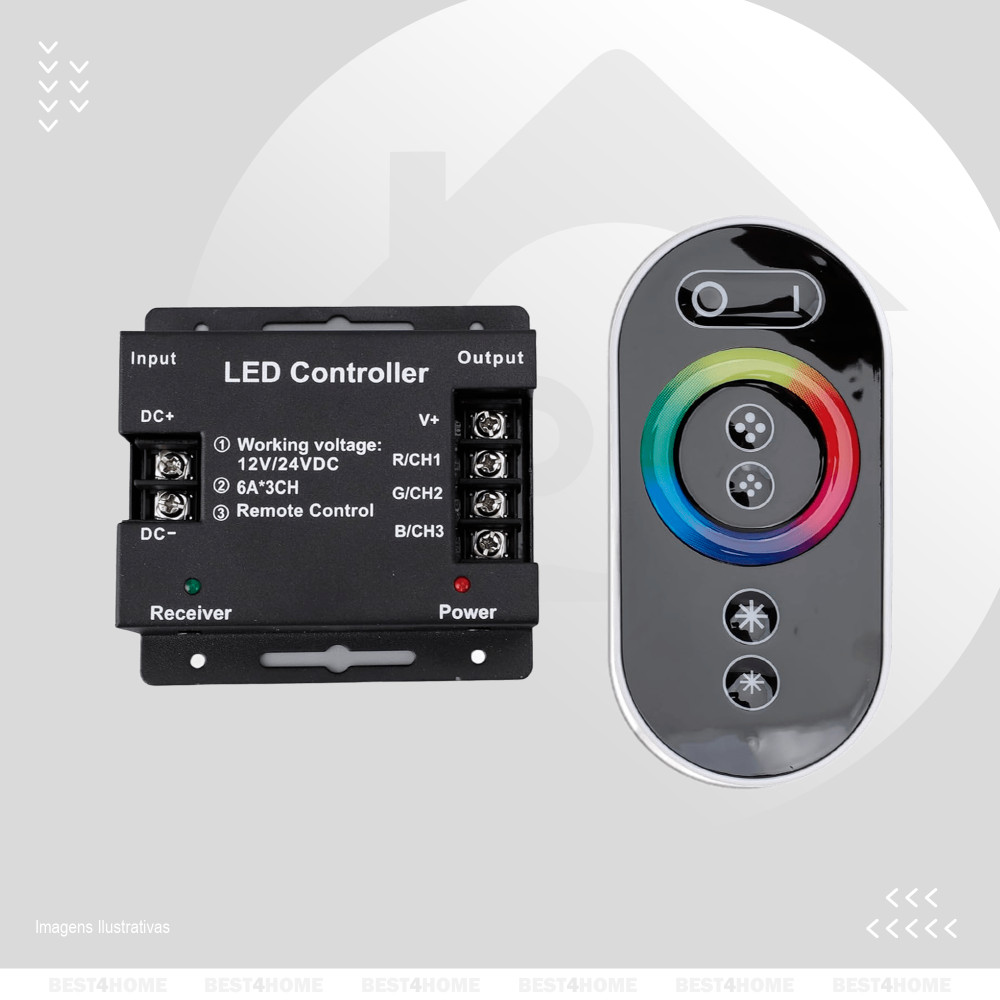 Controlador/Dimerizador RGB c/ Controle