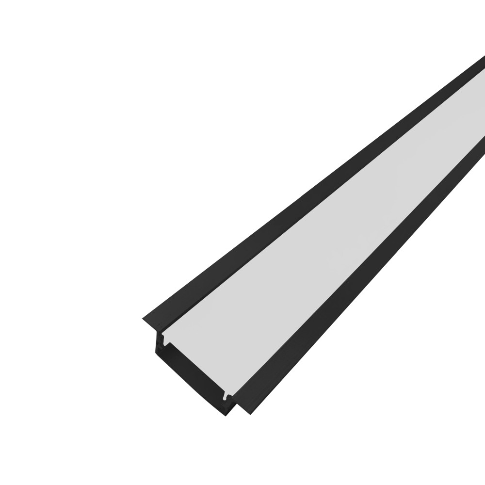 Perfil AL 2610 Embutir Preto 2 M