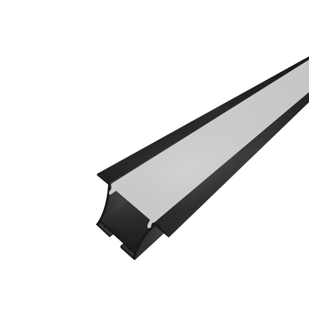 Perfil AL 3628 Embutir Preto 2 M