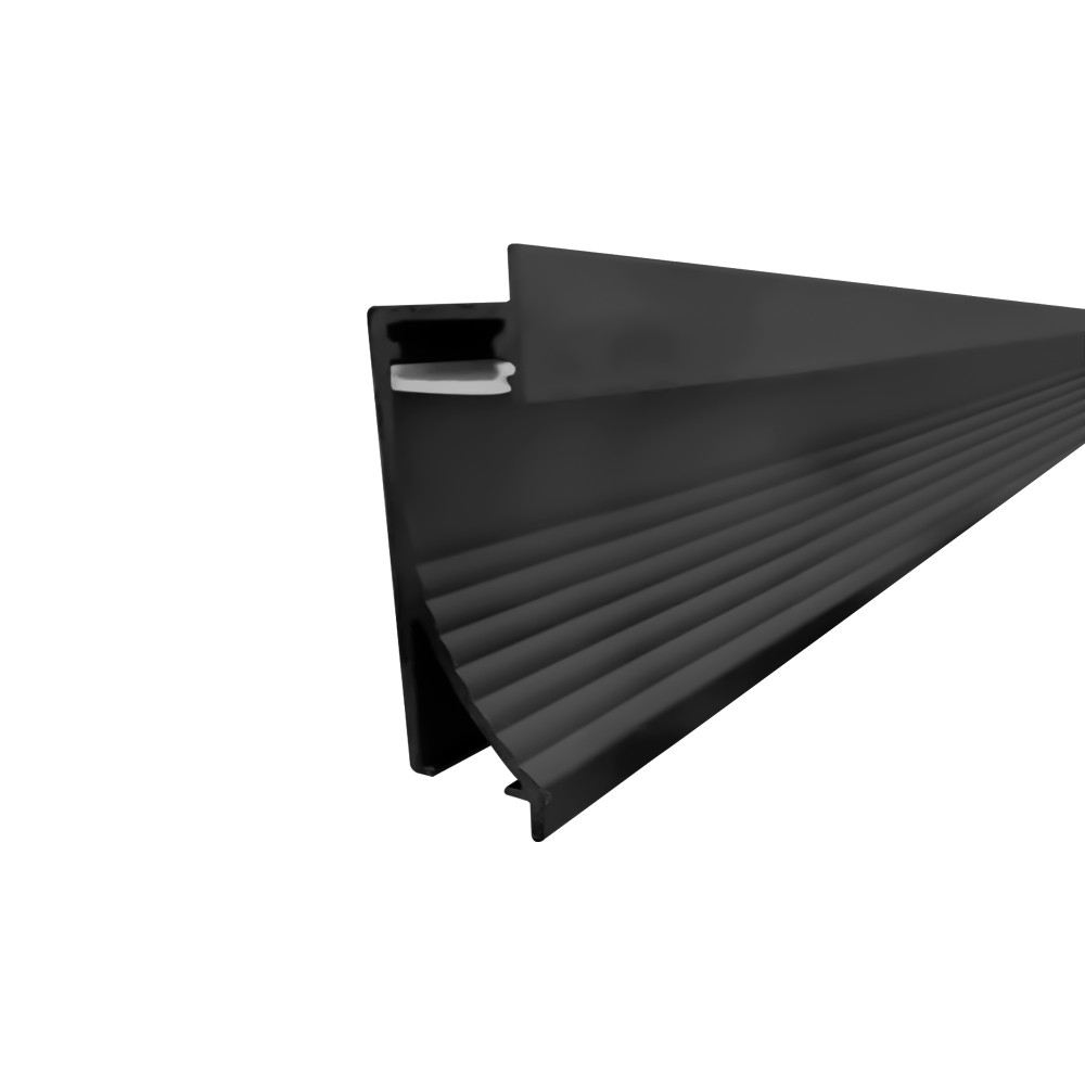 Perfil AL 7016 Rodapé Preto 2 m