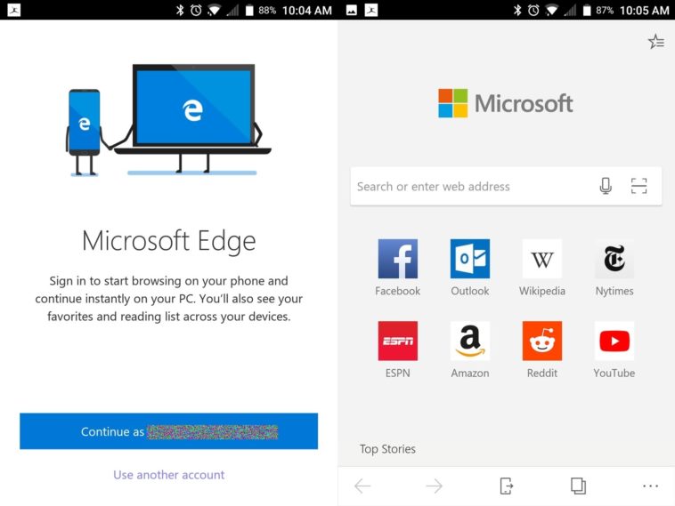 Descarga Edge, el navegador de Microsoft… para Android