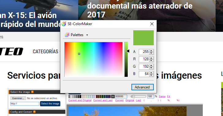 Programas para extraer valores hexadecimales y RGB de una imagen