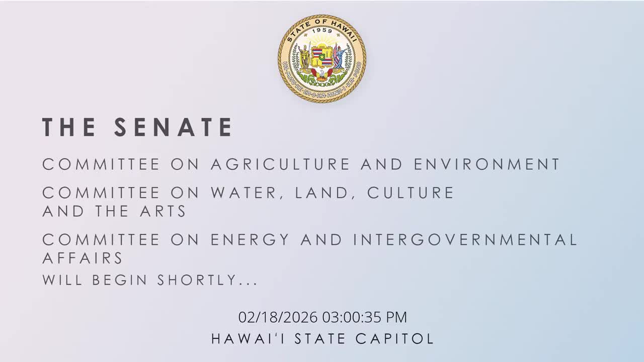 Senate Standing Committee on Agriculture and Environment