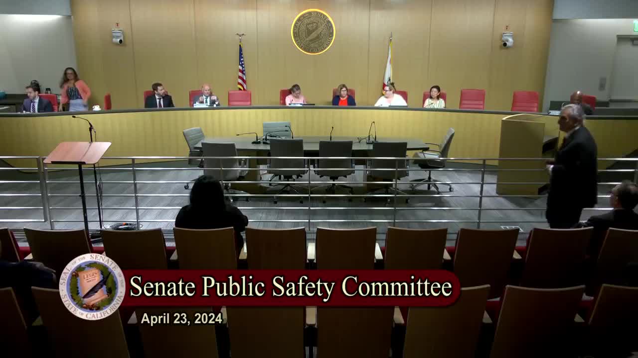 Senate Standing Committee on Public Safety Video