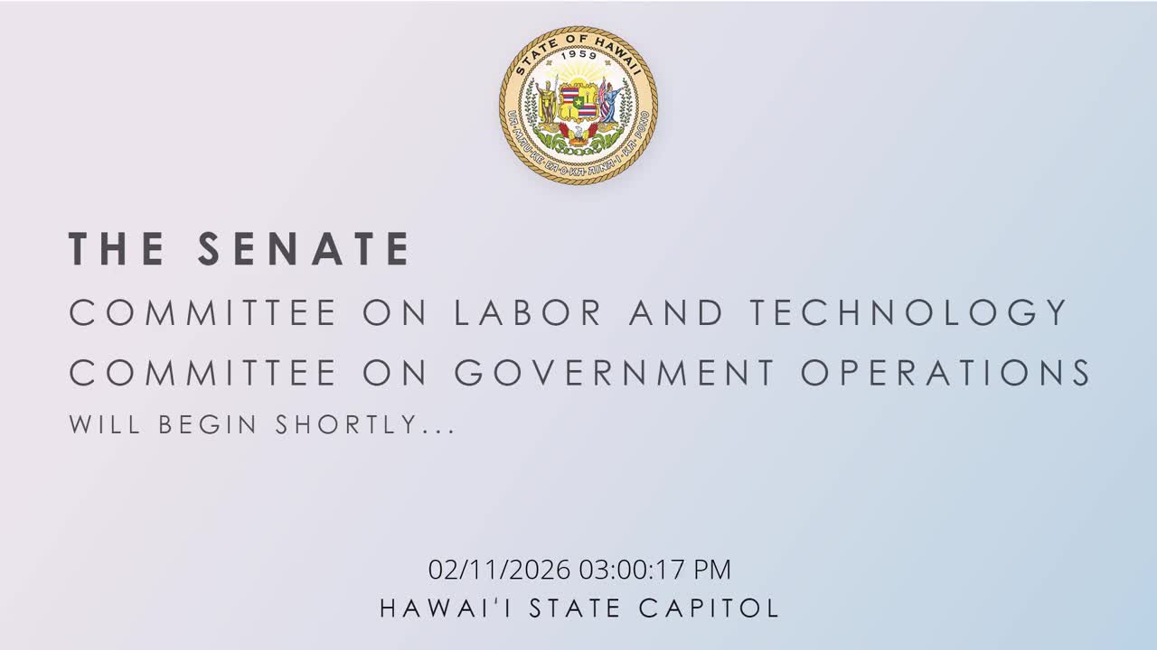 Senate Standing Committee on Government Operations