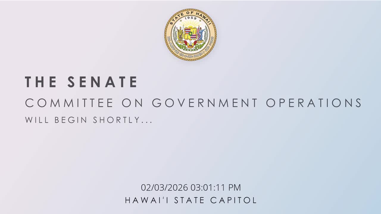 Senate Standing Committee on Government Operations