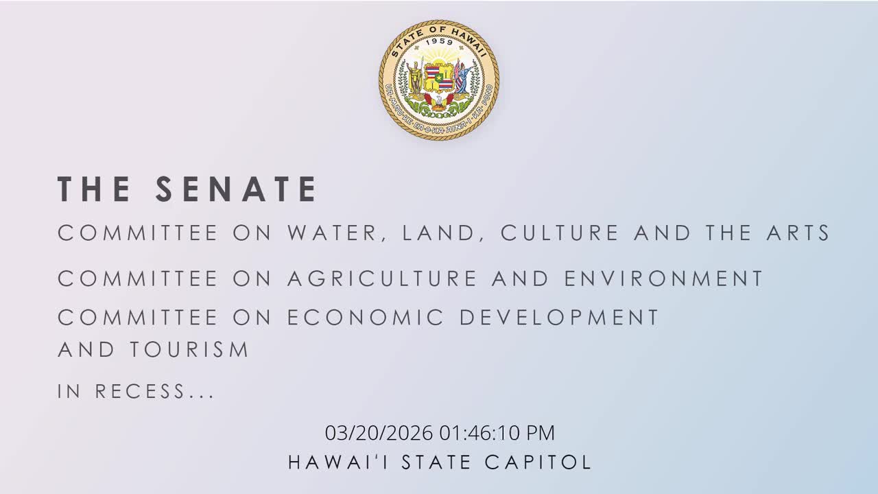Senate Standing Committee on Agriculture and Environment