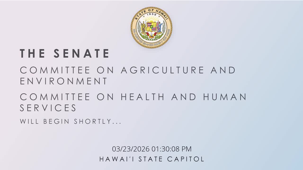 Senate Standing Committee on Agriculture and Environment