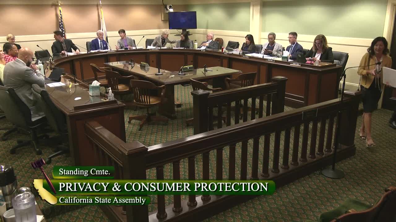 Assembly Standing Committee on Privacy and Consumer Protection