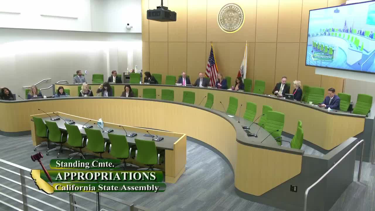 Assembly Standing Committee on Appropriations