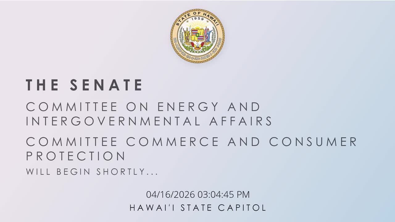 Senate Standing Committee on Commerce and Consumer Protection