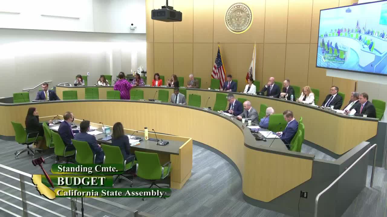 Assembly Standing Committee on Budget Video