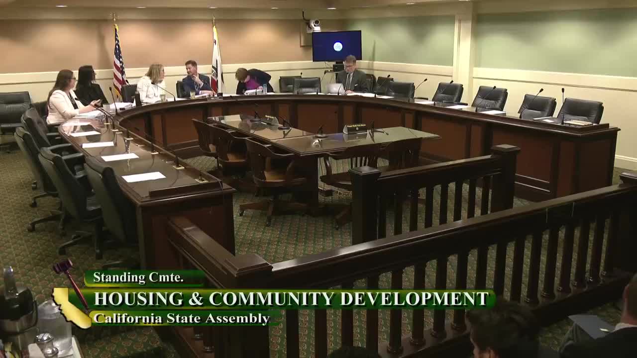 Assembly Standing Committee on Housing and Community Development