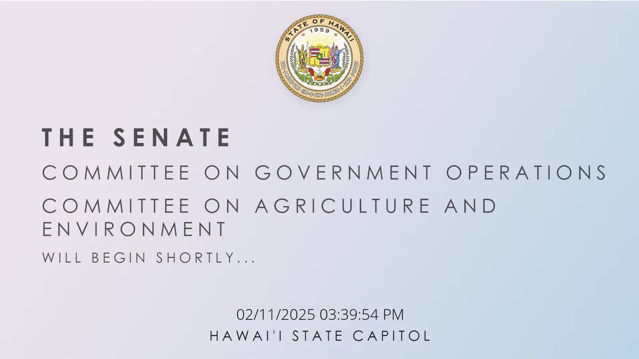 Senate Standing Committee on Agriculture and Environment