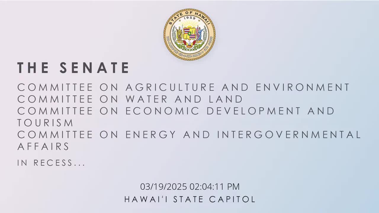 Senate Standing Committee on Agriculture and Environment