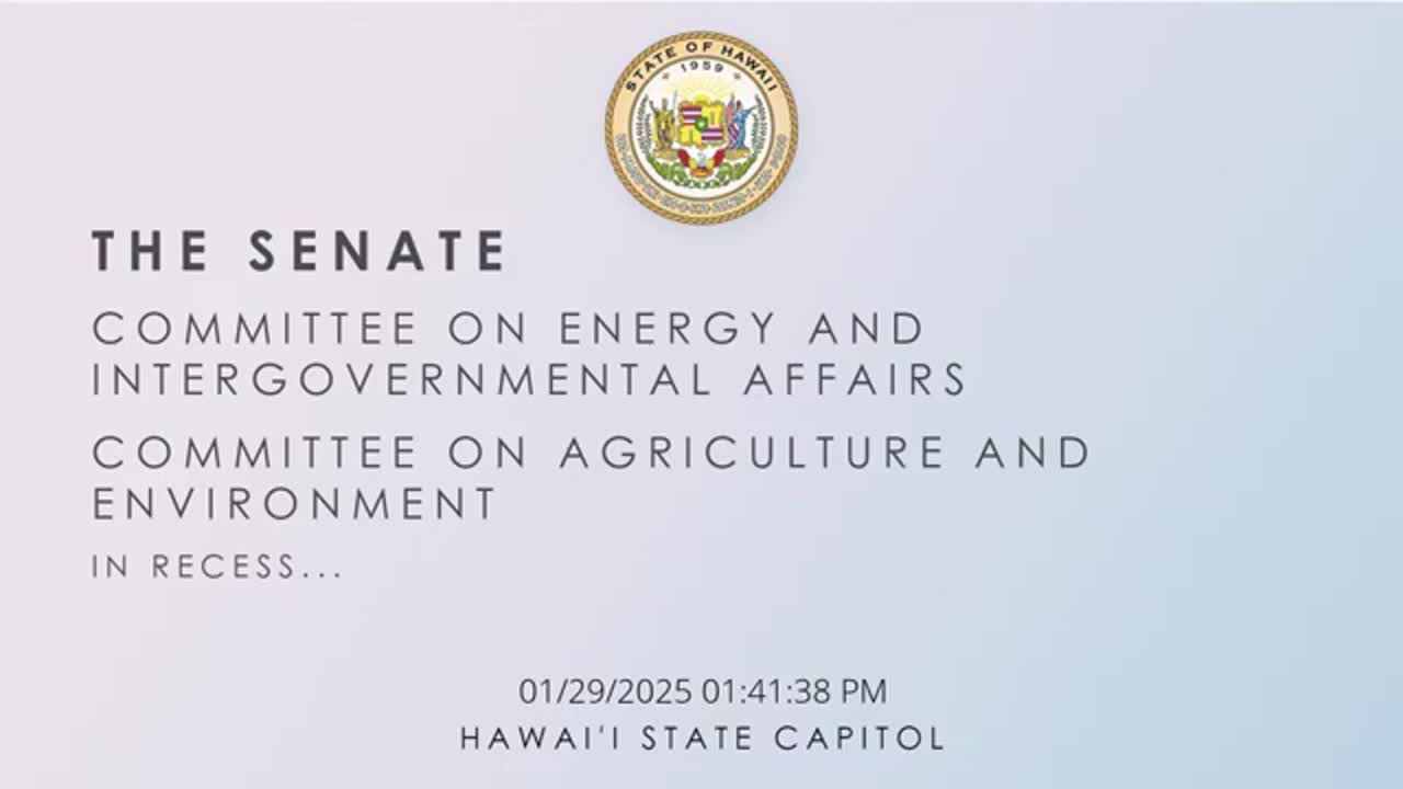 Senate Standing Committee on Agriculture and Environment