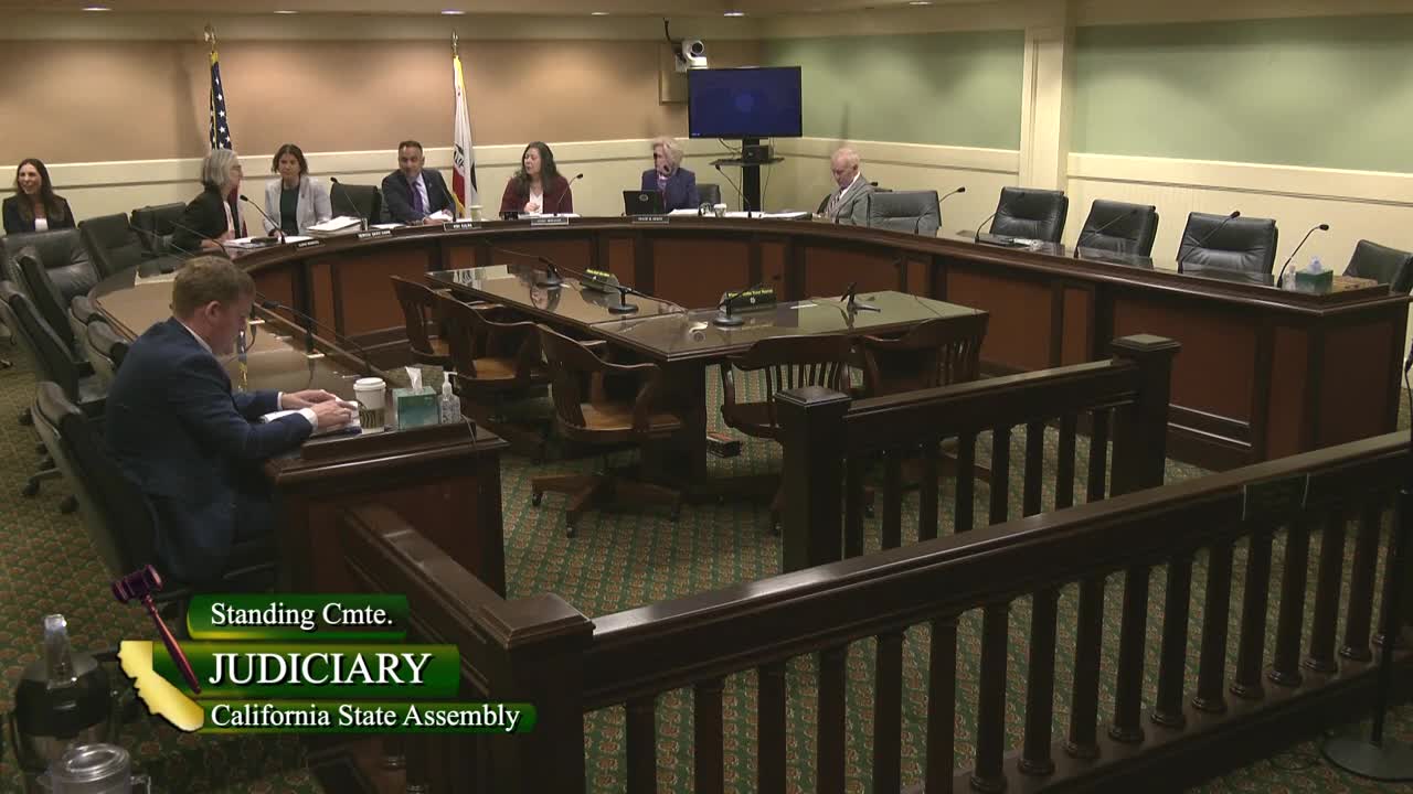 Assembly Standing Committee on Judiciary Video