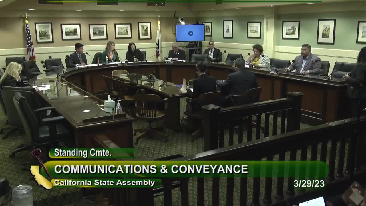 Assembly Standing Committee on Communications and Conveyance