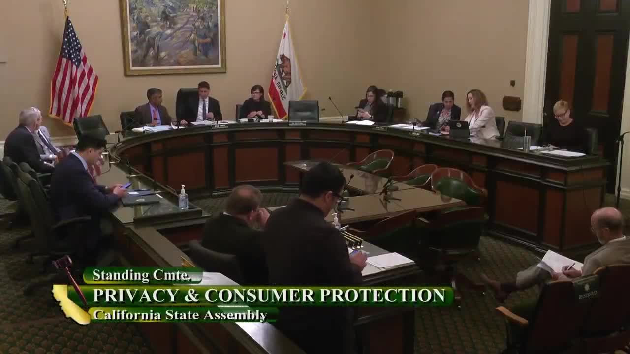 Assembly Standing Committee on Privacy and Consumer Protection