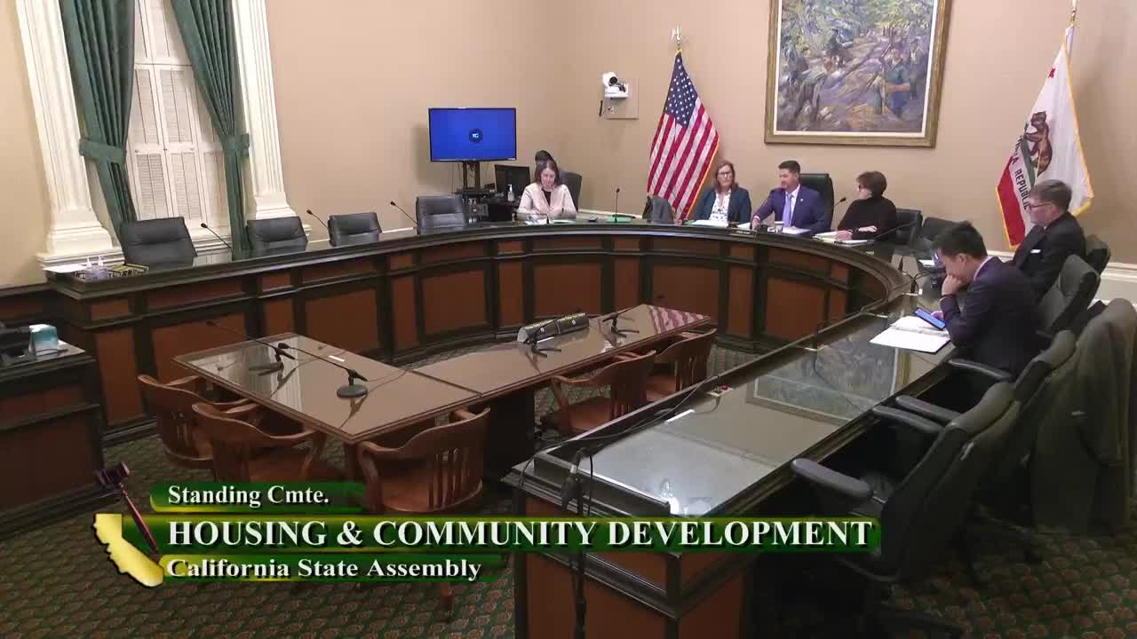 Assembly Standing Committee on Housing and Community Development