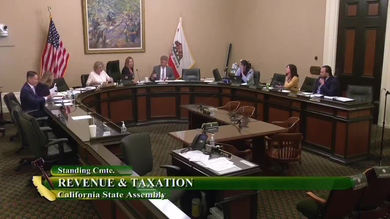 Assembly Standing Committee on Revenue and Taxation