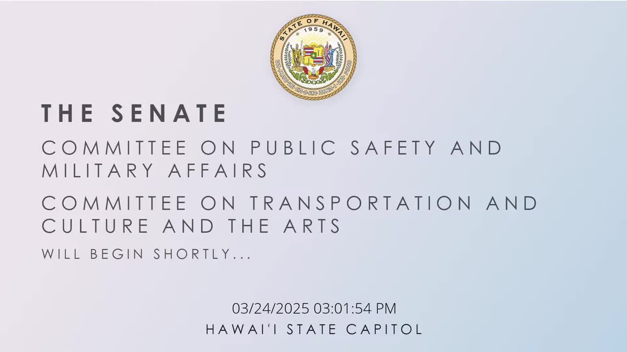 Senate Standing Committee on Transportation and Culture and the Arts
