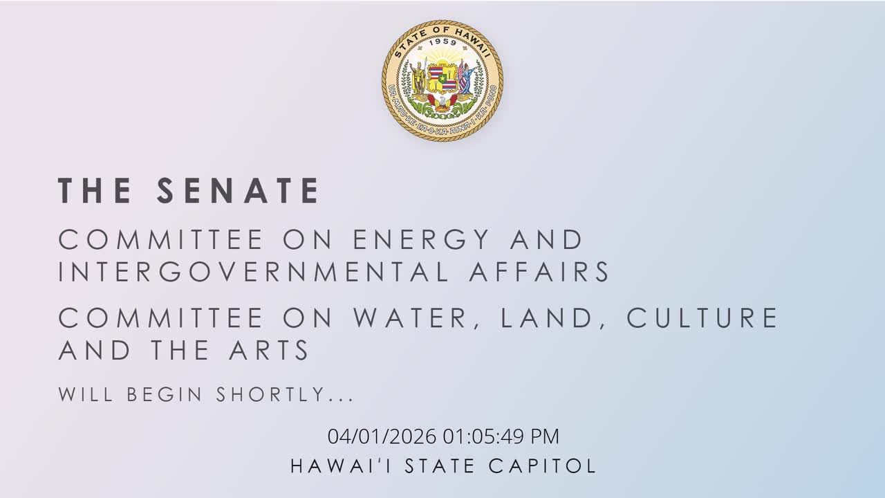 Senate Standing Committee on Energy and Intergovernmental Affairs