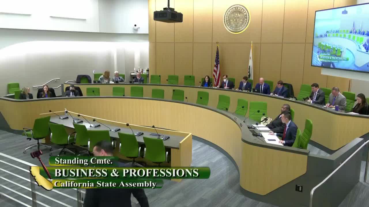 Assembly Standing Committee on Business and Professions