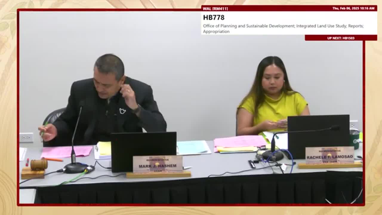 House Standing Committee on Water & Land