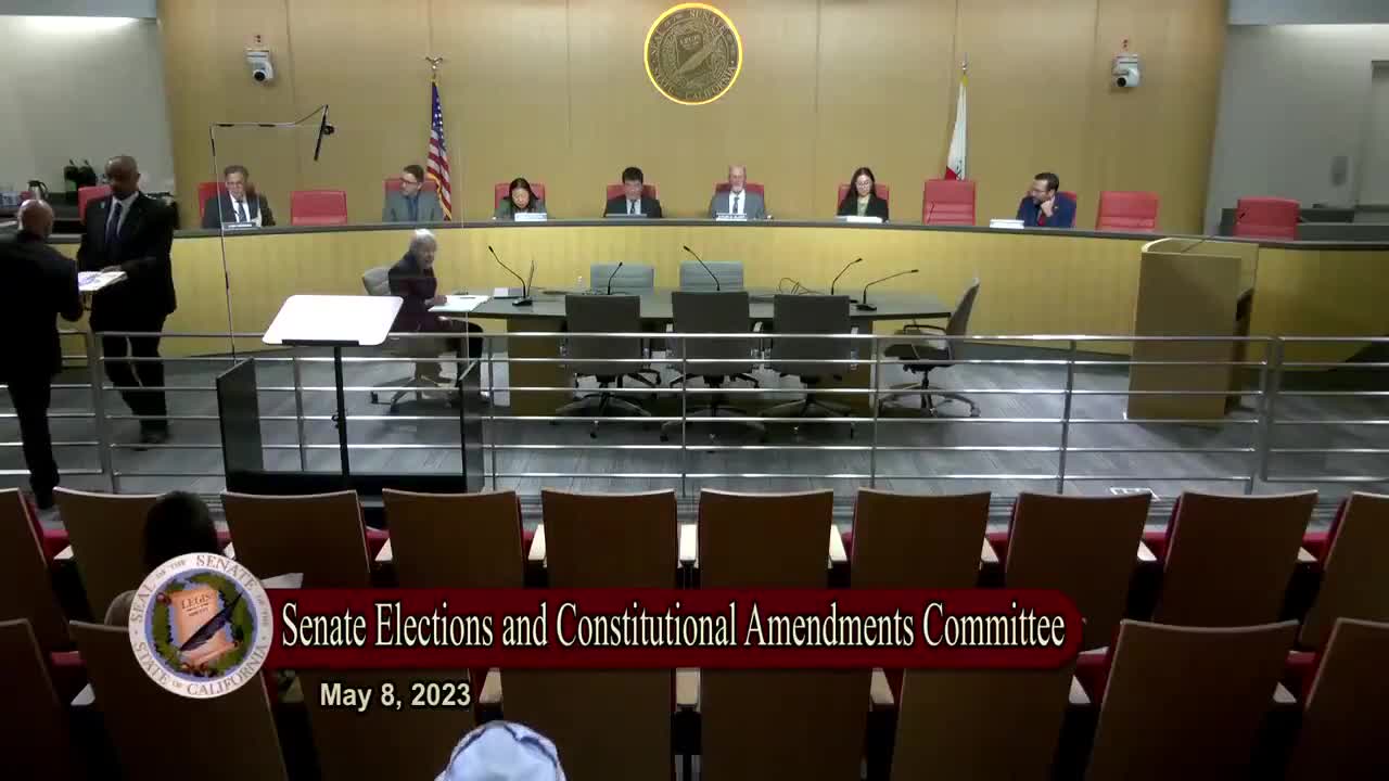Senate Standing Committee on Elections and Constitutional Amendments