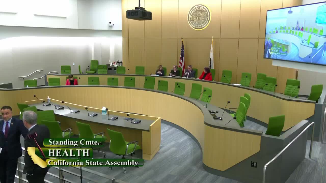 Assembly Standing Committee on Health Video