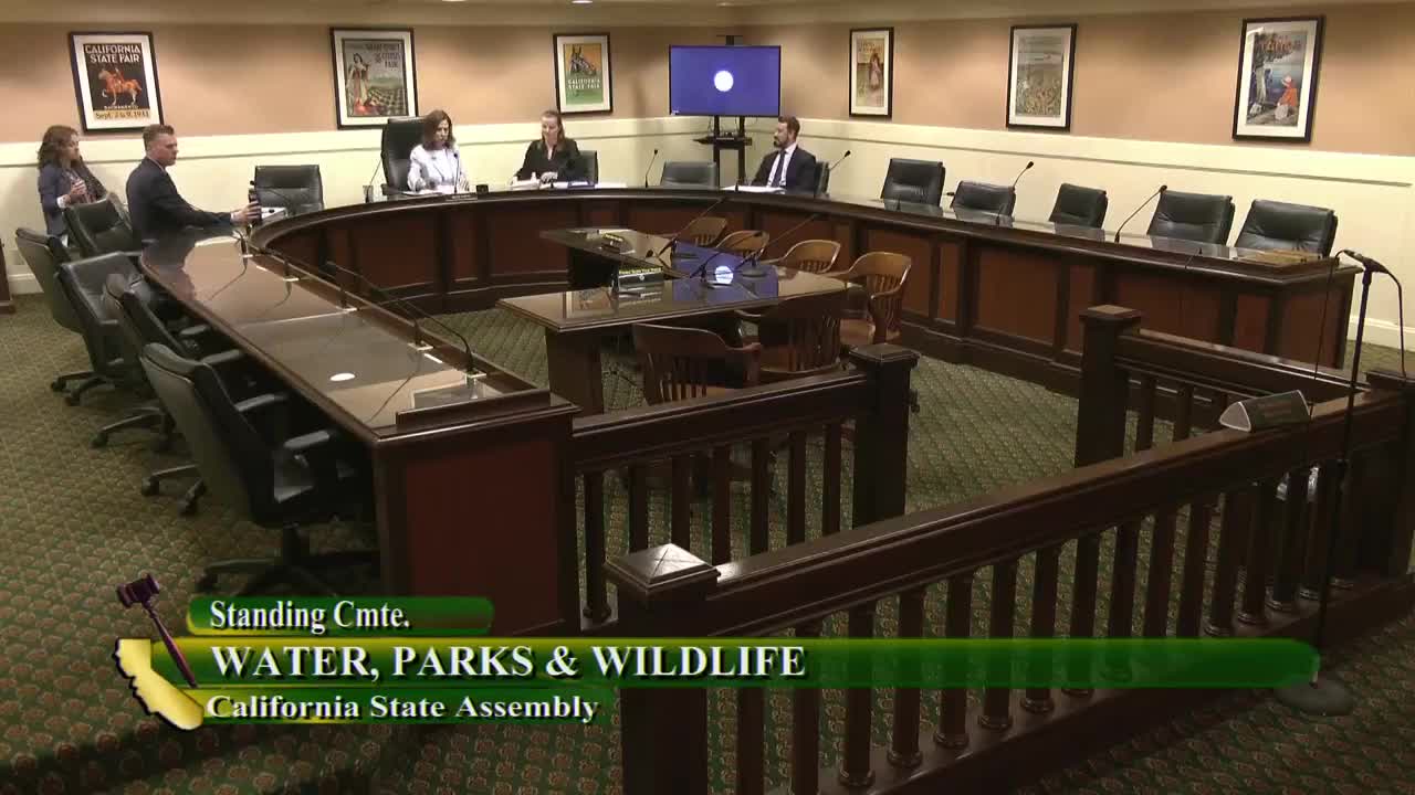 Assembly Standing Committee on Water, Parks, and Wildlife Video