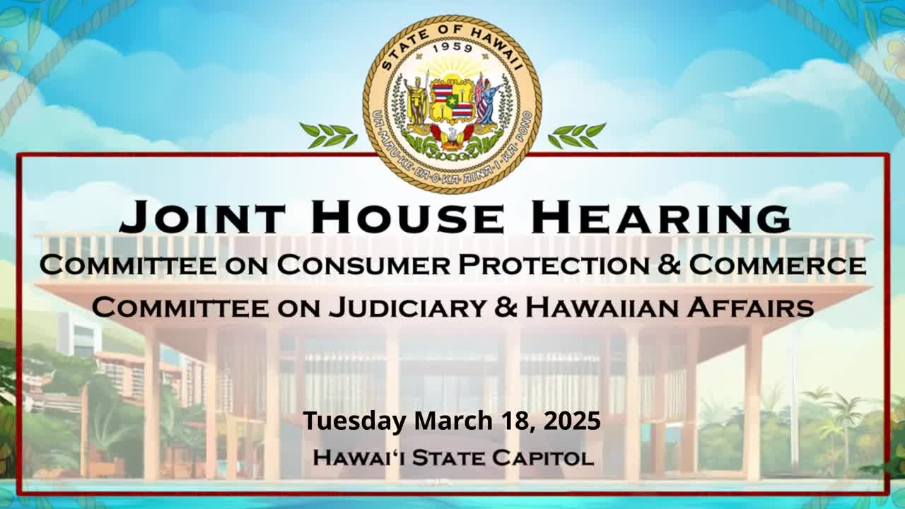 House Standing Committee on Consumer Protection & Commerce