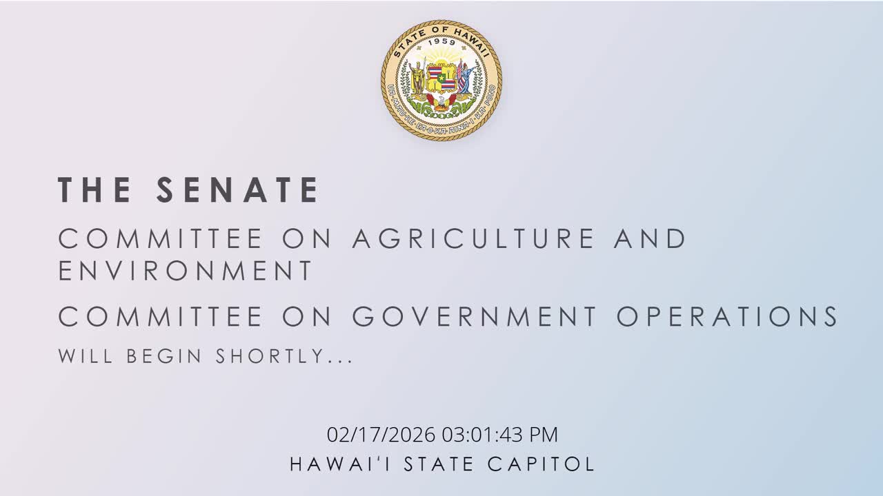 Senate Standing Committee on Agriculture and Environment