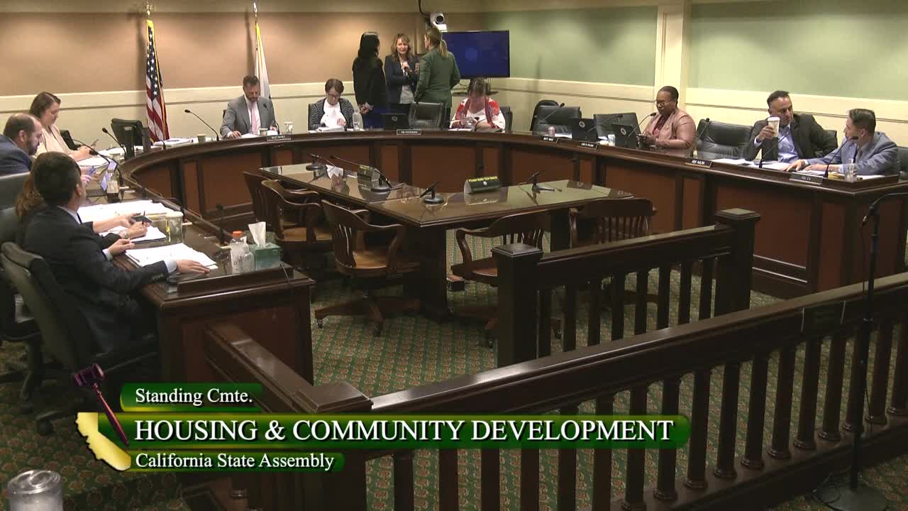 Assembly Standing Committee on Housing and Community Development