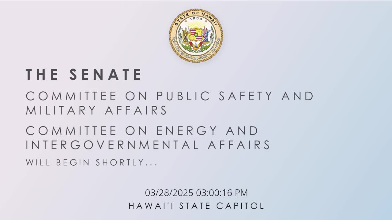 Senate Standing Committee on Energy and Intergovernmental Affairs