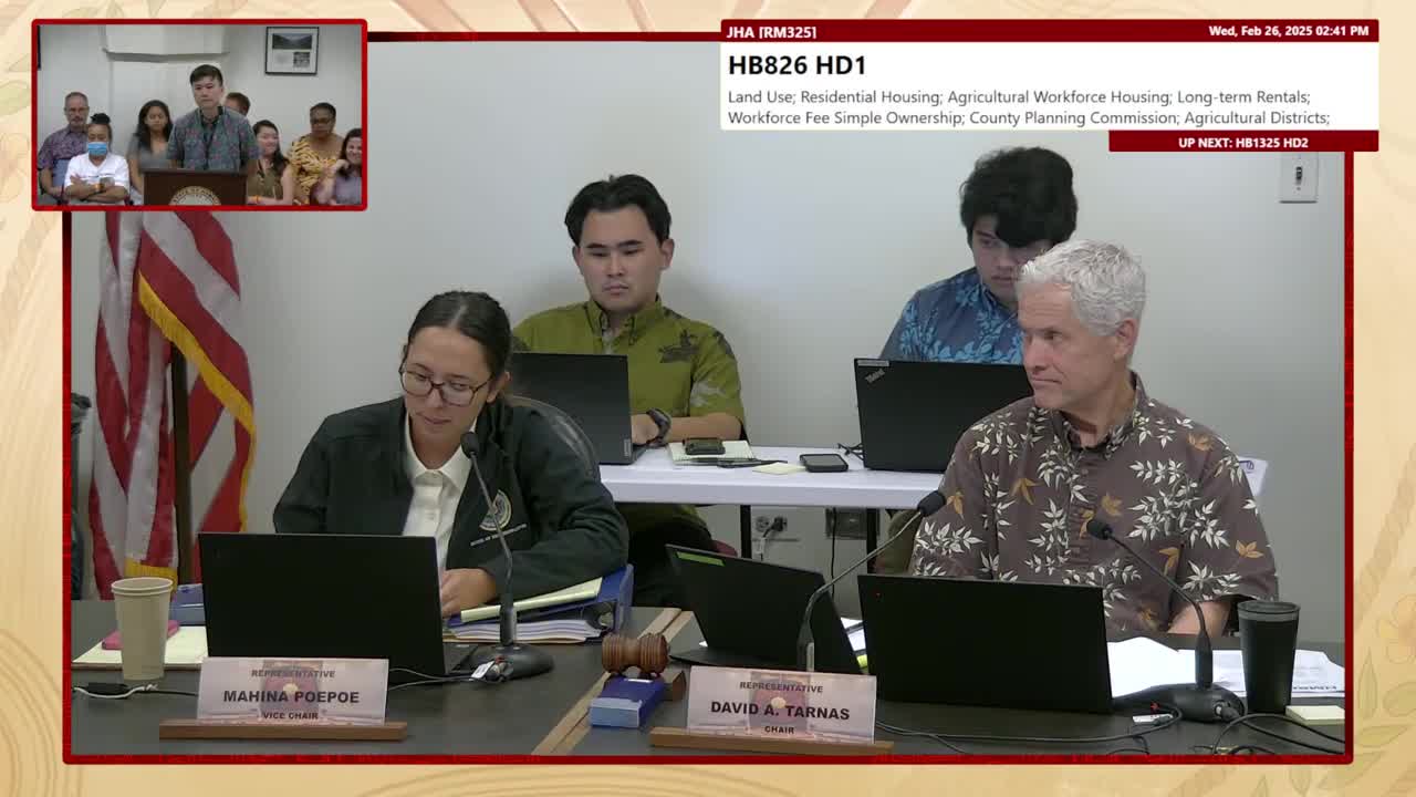 House Standing Committee on Judiciary & Hawaiian Affairs