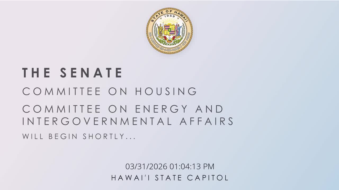Senate Standing Committee on Housing